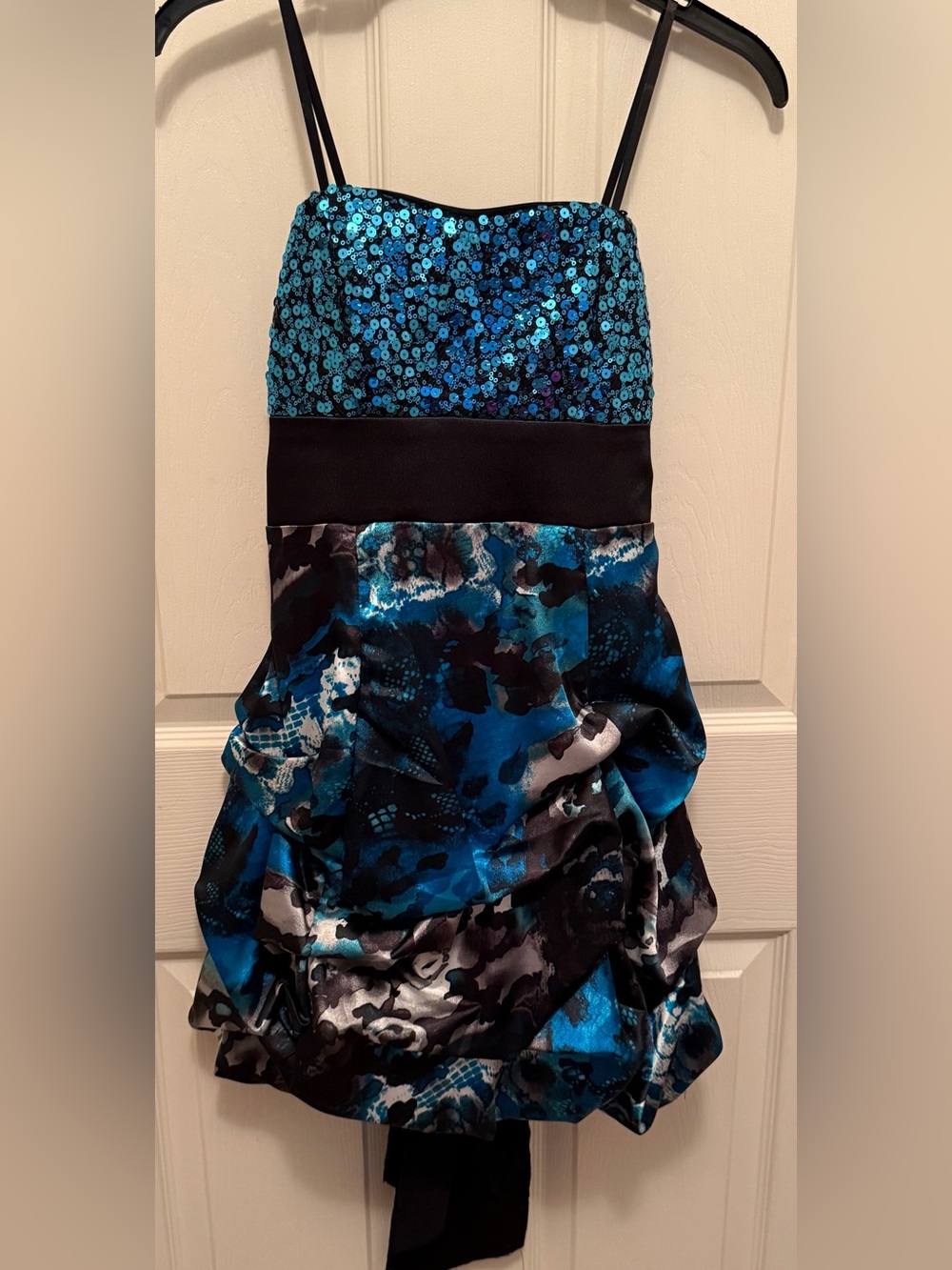 Blue Sequin Party Dress